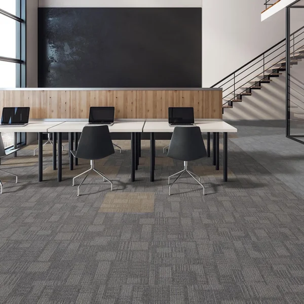 Wholesale  Flame-Retardant and Wear-Resistant Nylon Carpet Tiles -  Modular Carpet with PE Backing  for Office/Commercial Places/Home, Customizable (Flower Series 2) - Image 2