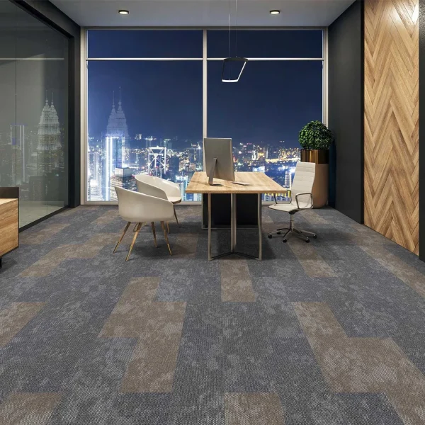 Wholesale  Flame-Retardant and Wear-Resistant Nylon Carpet Tiles -  Modular Carpet with PE Backing  for Office/Commercial Places/Home, Customizable (Flower Series 3) - Image 2
