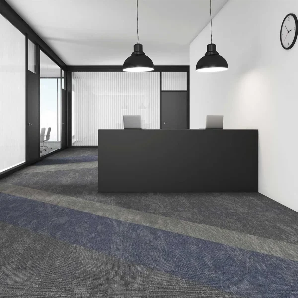 Wholesale  Flame-Retardant and Wear-Resistant Nylon Carpet Tiles -  Modular Carpet with PE Backing  for Office/Commercial Places/Home, Customizable (Flower Series 3) - Image 4
