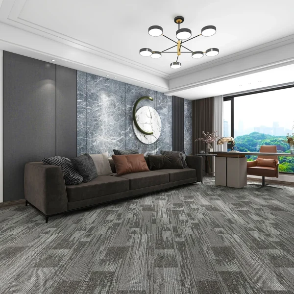 Wholesale High Quality Polypropylene Carpet Tiles with PVC Backing -Moisture & Slip- Resistant Modular Carpet for Office/Home/Commercial Use, Customizable (Grass Series 1) - Image 3