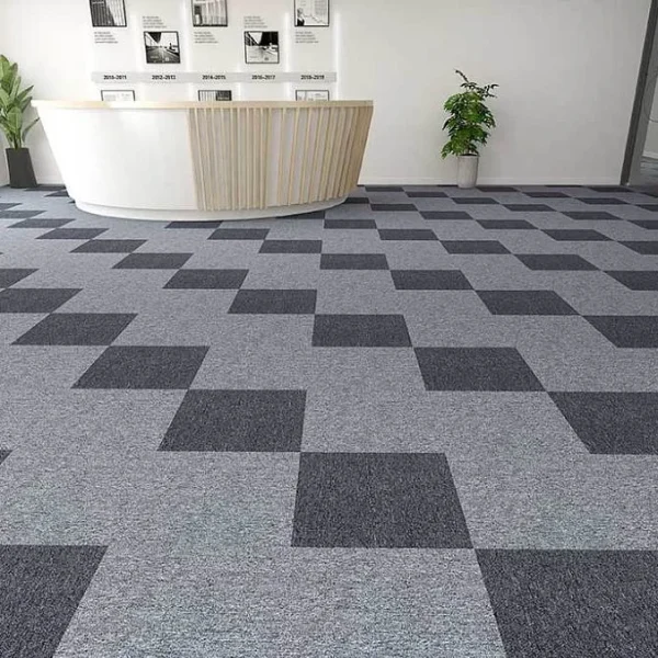 Wholesale Commercail and Residential Polypropylene Floor Square Carpet with PVC Backing -Moisture & Slip- Resistant  Carpet Tiles for Office/Conference Room/Home Flooring, Customizable (Mountain Series 1) - Image 2