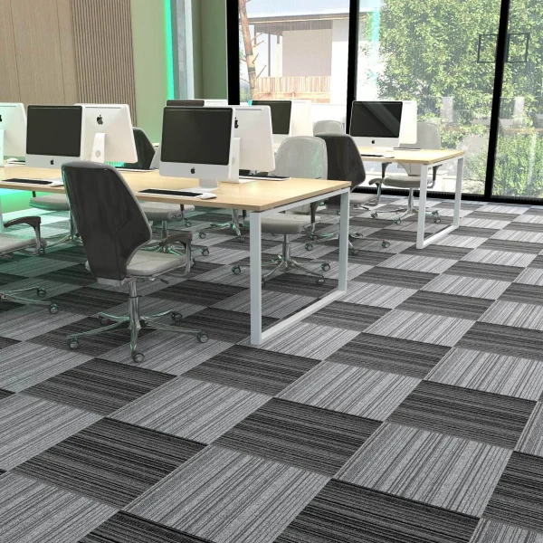 Wholesale Polypropylene Floor Square Carpet with Bitumen - Good Price Carpet Tiles for Office, Conference Room and Temporary flooring, Customizable（River Series 4） - Image 3