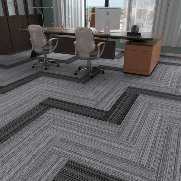 Wholesale Polypropylene Floor Square Carpet with Bitumen - Good Price Carpet Tiles for Office, Conference Room and Temporary flooring, Customizable（River Series 4） - Image 2