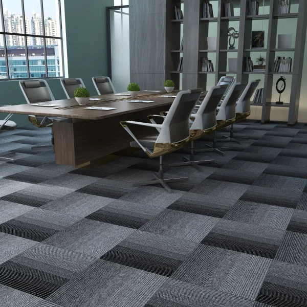 Wholesale Polypropylene Floor Square Carpet with Bitumen - Good Price Carpet Tiles for Office, Conference Room and Temporary flooring, Customizable（River Series 5 and 6） - Image 3