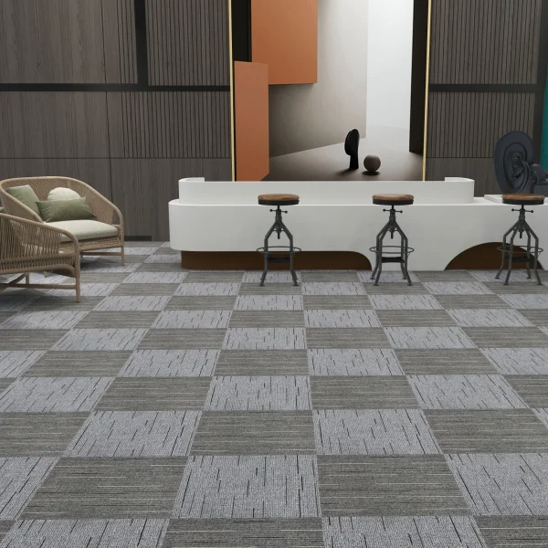 Wholesale Polypropylene Floor Square Carpet with Bitumen - Good Price Carpet Tiles for Office, Conference Room and Temporary flooring, Customizable（River Series 7 and 8） - Image 4