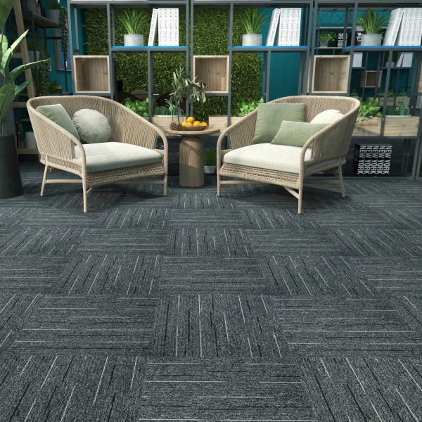 Wholesale Polypropylene Floor Square Carpet with Bitumen - Good Price Carpet Tiles for Office, Conference Room and Temporary flooring, Customizable（River Series 7 and 8）