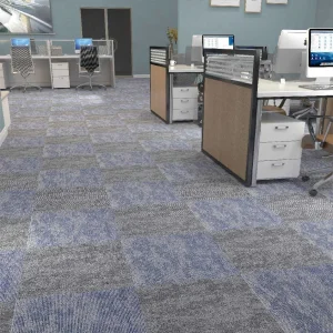 Wholesale Polypropylene Floor Square Carpet with Bitumen - Good Price Carpet Tiles for Office, Conference Room and Temporary flooring, Customizable（River Series 9）