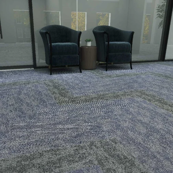 Wholesale Polypropylene Floor Square Carpet with Bitumen - Good Price Carpet Tiles for Office, Conference Room and Temporary flooring, Customizable（River Series 9） - Image 2