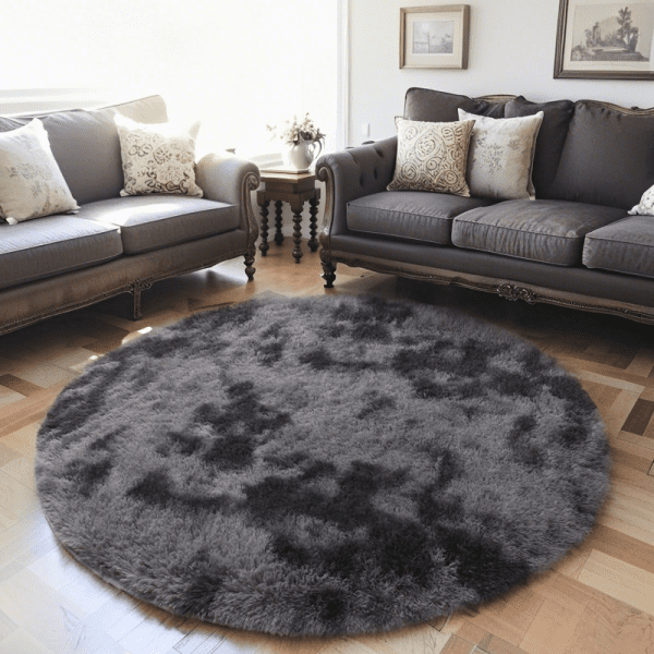 Wholesale Custom Round Tie-Dye Ombre Area Rug, Carpet‌ -Soft Plush Fluffy Living Room/Study Room Carpet, Bedside Area Rug, Washable, Instagram Style - Image 5