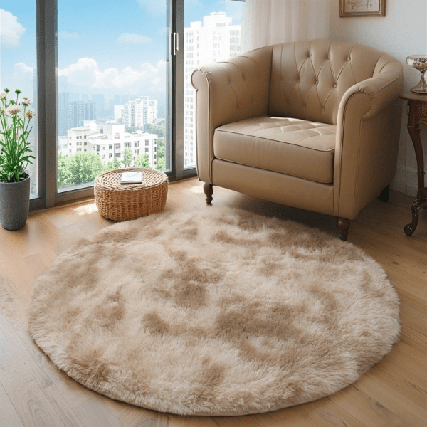 Wholesale Custom Round Tie-Dye Ombre Area Rug, Carpet‌ -Soft Plush Fluffy Living Room/Study Room Carpet, Bedside Area Rug, Washable, Instagram Style - Image 7