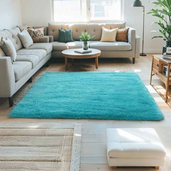 Wholesale Custom Ombre Area Rug‌ - Tie-Dye Plush Fluggy Carpet for Bedroom/Living Room/Study Room, Washable, Minimalist Style - Image 2