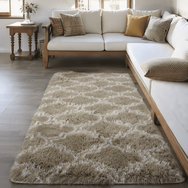 Wholesale Custom Minimalist Pattern Silk-Like Fluffy Rug‌ - Washable Sofa/Bedside Carpet, Coffee Table/Tatami/Bay Window Mat,  Instagram Style - Image 6