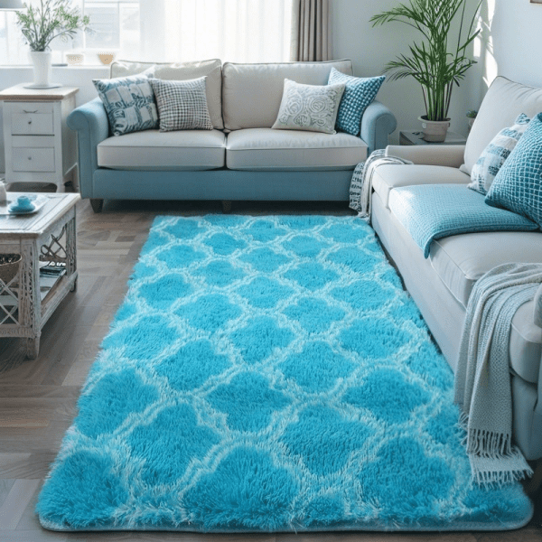 Wholesale Custom Minimalist Pattern Silk-Like Fluffy Rug‌ - Washable Sofa/Bedside Carpet, Coffee Table/Tatami/Bay Window Mat,  Instagram Style - Image 8