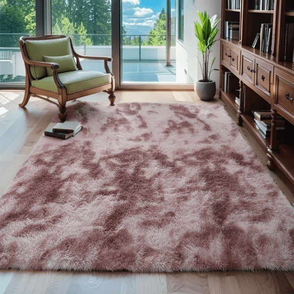 Wholesale Custom Washable Ombre Area Rug‌ - Tie-Dye Soft Plush Fluffy Carpet for Bedroom/living Room/Study Room, Clean Modern Design