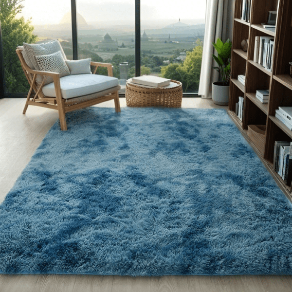 Wholesale Custom Washable Ombre Area Rug‌ - Tie-Dye Soft Plush Fluffy Carpet for Bedroom/living Room/Study Room, Clean Modern Design - Image 8