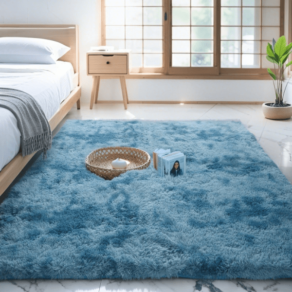 Wholesale Custom Nordic Ombre Silk-like Carpet‌ - Washable Plush Fluffy Area Rug for Sofa/Bedside, Mat for Coffee Table/Bay Window - Image 2