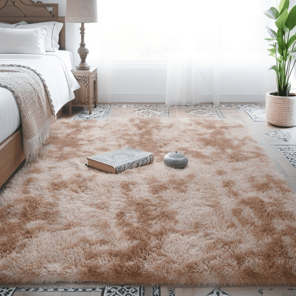 Wholesale Custom Nordic Ombre Silk-like Carpet‌ - Washable Plush Fluffy Area Rug for Sofa/Bedside, Mat for Coffee Table/Bay Window - Image 3