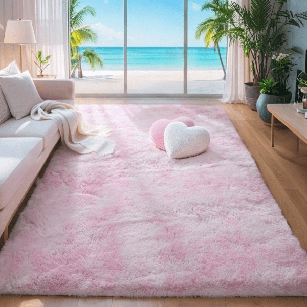 Wholesale Custom Nordic Ombre Silk-like Carpet‌ - Washable Plush Fluffy Area Rug for Sofa/Bedside, Mat for Coffee Table/Bay Window - Image 5
