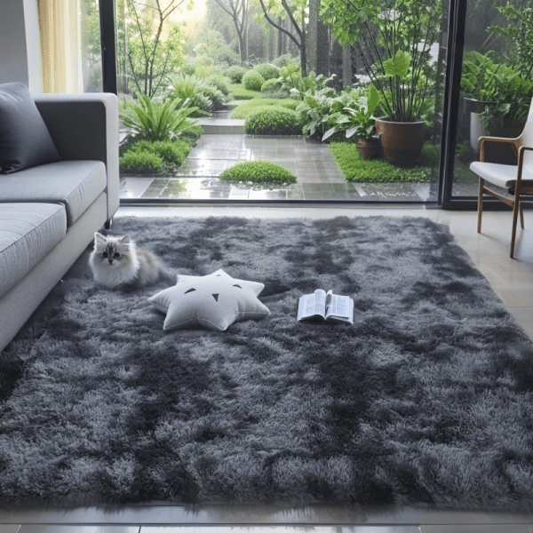 Wholesale Custom Nordic Ombre Silk-like Carpet‌ - Washable Plush Fluffy Area Rug for Sofa/Bedside, Mat for Coffee Table/Bay Window - Image 6