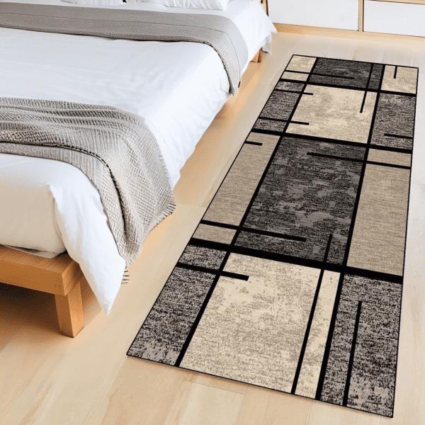 Wholesale Custom Geometric Print Shiny Diamond Velvet Carpet - Area Rug for Bedside/Sofa, Minimalist Style