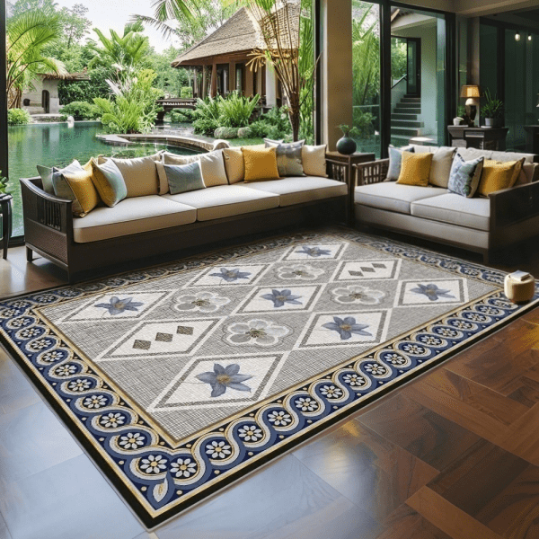 TPR Backing Washed Base Faux Cashmere Abstract Carpet - Non-Slip  Area Rug/Carpet with Full Room Coverage for Bedside/Sofa, Wholesale Custom - Image 3