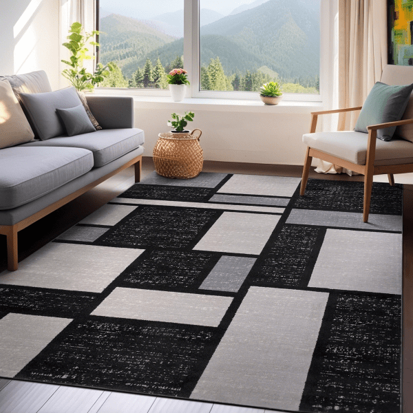 Wholesale Custom Geometric Print  Crystal Velvet Carpet - Nordic Modern Washable Sofa/Bedside Area Rug, Instagram Style‌ - Image 4