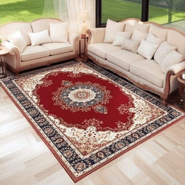 Wholesale Vintage Ethnic Crystal Velvet Carpet- Washable European/American Style Carpet/Area Rug for Living Room/Bedroom‌, Customizable - Image 3