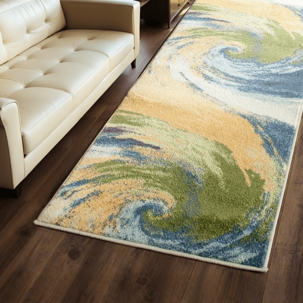 Colorful Circle Print Velvet Carpet - Warm-Tone Anti-Slip Rug for Bedroom/Living Room, Wholesale Custom - Image 3