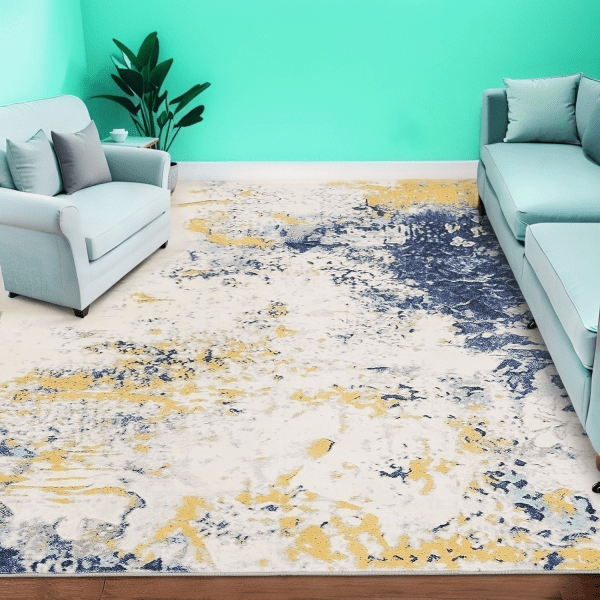 Washed Abstract Vintage Velvet Carpet - Anti-Slip Rug/Wall-to-Wall Carpet for Bedroom/Living Room/Study Room/Dining Room, Wholesale Custom - Image 3