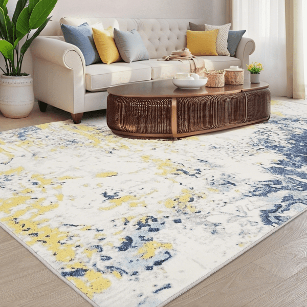 Washed Abstract Vintage Velvet Carpet - Anti-Slip Rug/Wall-to-Wall Carpet for Bedroom/Living Room/Study Room/Dining Room, Wholesale Custom - Image 4