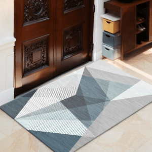 Wholesale Geometric Print Crystal Velvet Mat‌ - Stain-Resistant Anti-Slip   Door Mat/Floor Mat for Residential Scenarios, Nordic Style, Customizable