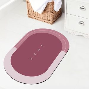 Wholesale Quick-Dry  Anti-Slip Diatomite Mat‌ -  Easy-Clean Bathroom/Restroom Mat, Kitchen Mat and Entryway/Door Mat, Minimalist Style, Customizable