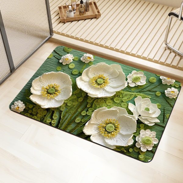 Wholesale 3D Art Print Diatomite Mat‌ - Fast-Absorbing, Non-Slip Mat and Stain-Resistant Mat for Bathroom/Restroom/Kitchen/Entryway with Visual 3D Texture, Customizable - Image 2