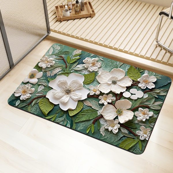 Wholesale 3D Art Print Diatomite Mat‌ - Fast-Absorbing, Non-Slip Mat and Stain-Resistant Mat for Bathroom/Restroom/Kitchen/Entryway with Visual 3D Texture, Customizable - Image 4