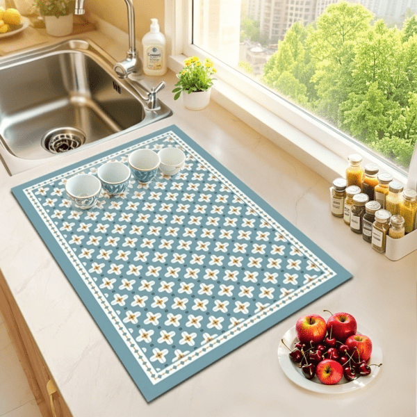 ‌Wholesale Fast-Dry Drainage Mat/Heat-Resistant Pad - Non-Slip‌ Mat for Kitchen Counter/Vanity/Table, Customizable - Image 2