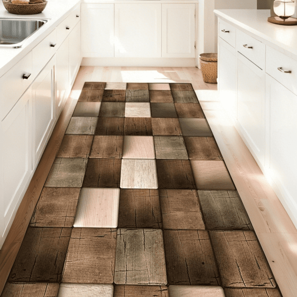 Wholesale Minimalist Crystal Velvet Floor Mat - Hallway Runner Rug with Non-Slip, Stain-Resistant Mat for Kitchen/Entryway, Customizable - Image 3