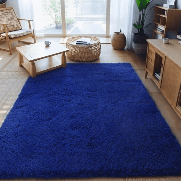 Wholesale Custom Solid Silk-like Shag Rug‌ - Washable  soft Fluffy Area Rug/Carpet for Living Room/Bedroom/Sunroom, Minimalist Style - Image 3