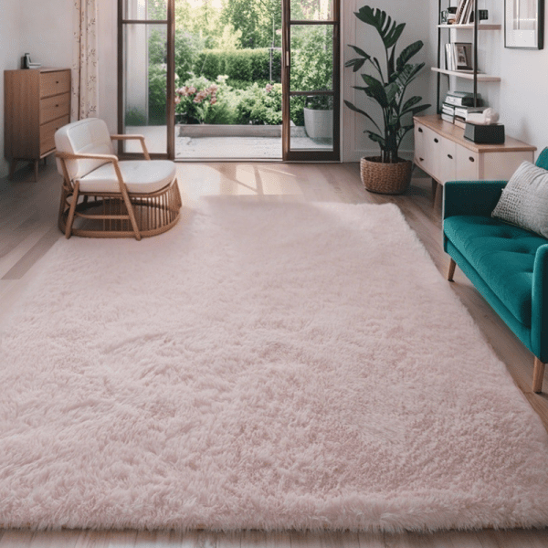 Wholesale Custom Solid Silk-like Shag Rug‌ - Washable  soft Fluffy Area Rug/Carpet for Living Room/Bedroom/Sunroom, Minimalist Style - Image 4
