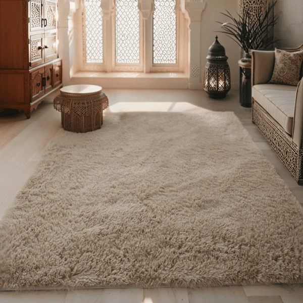 Wholesale Custom Solid Silk-like Shag Rug‌ - Washable  soft Fluffy Area Rug/Carpet for Living Room/Bedroom/Sunroom, Minimalist Style - Image 6