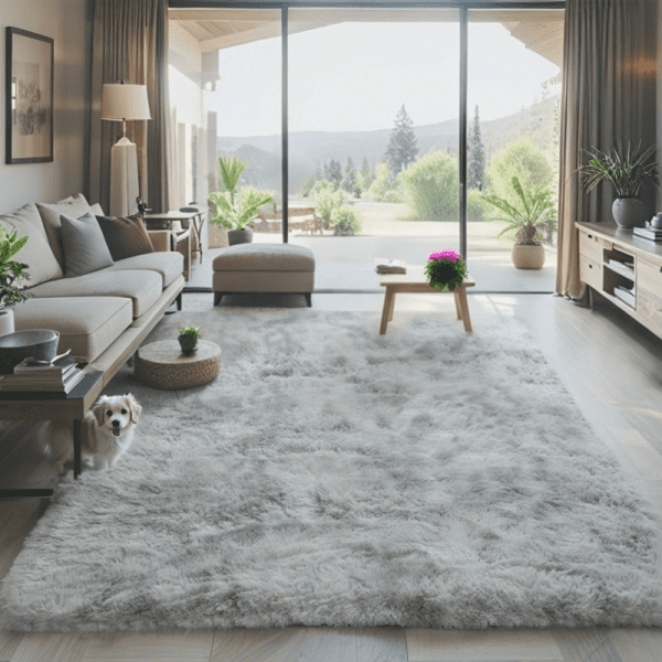 Wholesale Custom Modern Nordic Ombre Shag Rug‌ - Washable Long Pile Fluffy Tie-Dyed Area Rug/Carpet for Bedroom/Living Room/Study Room, Ins Style - Image 4