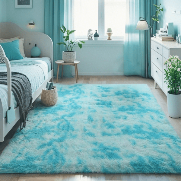 Wholesale Custom Modern Nordic Ombre Shag Rug‌ - Washable Long Pile Fluffy Tie-Dyed Area Rug/Carpet for Bedroom/Living Room/Study Room, Ins Style - Image 5
