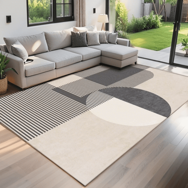 Modern Minimalist Washable Faux Cashmere Carpet - Stain Resistant Non-Slip Sofa/Bedside Rug, Wholesale Custom - Image 4