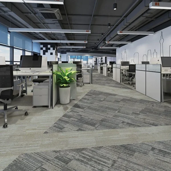 Wholesale Fireproof  and Wear-Resistant Carpet Tiles - Moisture & Slip-Resistant PVC-Backed Nylon Modular Carpet for Office/Commercial Places/Home, Customizable （Tree Series 7）